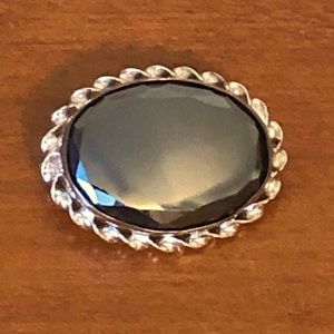 Hematite and Sterling Brooch/Pendant